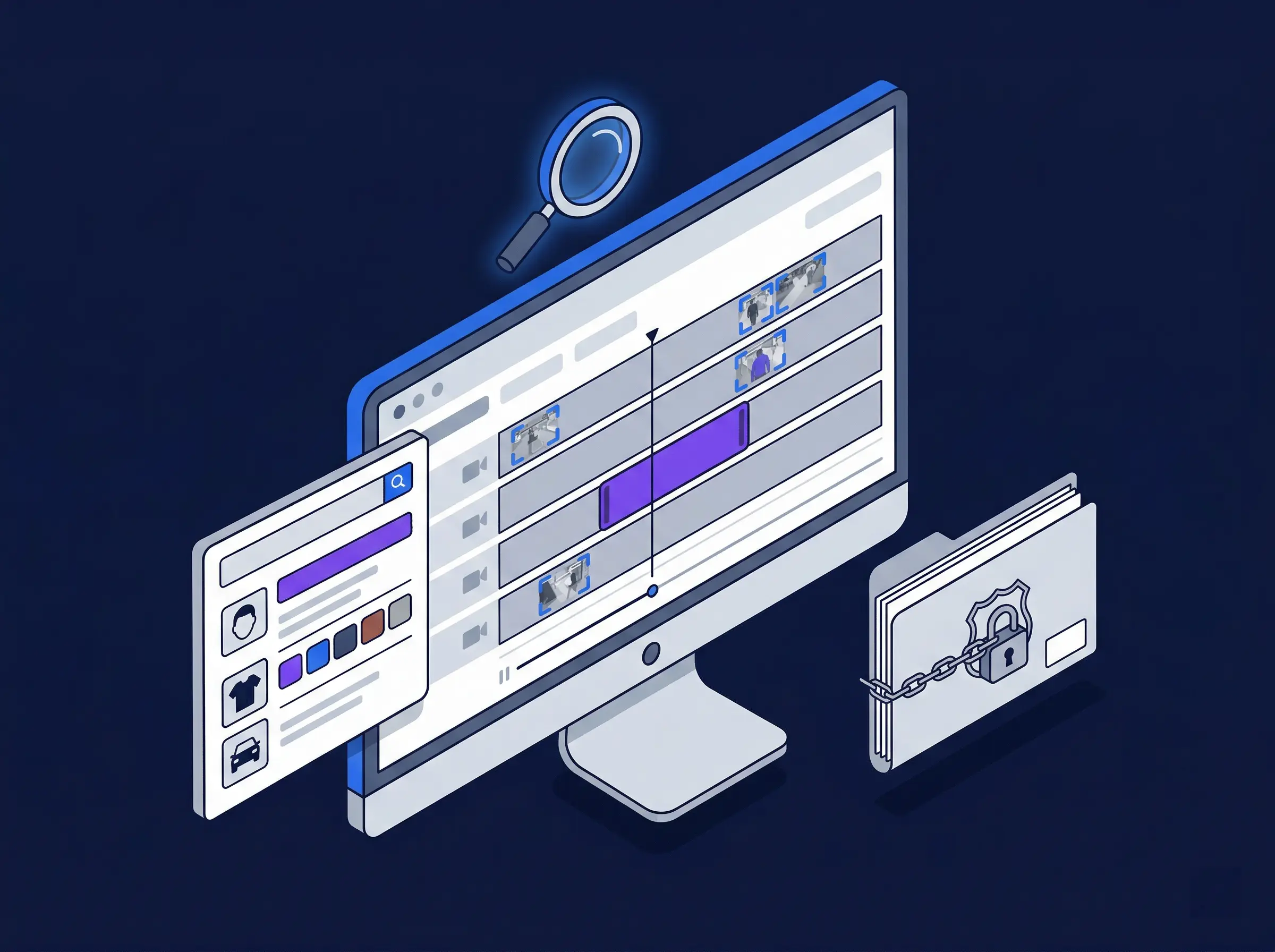 Tentosoft VMS forensic evidence search and case management dashboard